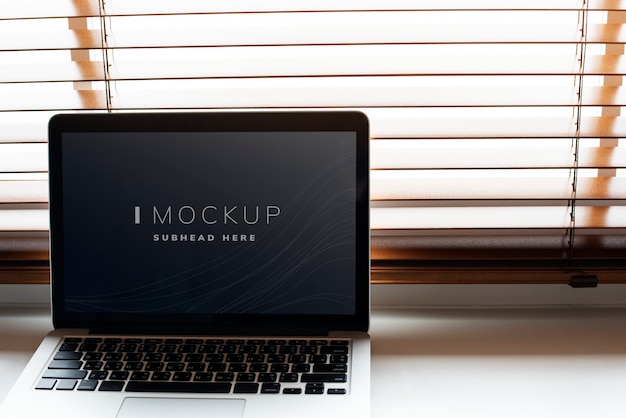 Free PSD laptop digital device screen mockup