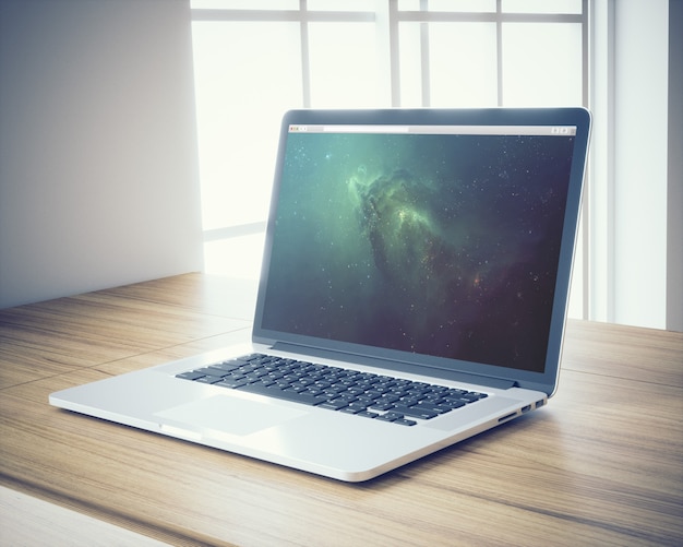 Free PSD laptop mock up design