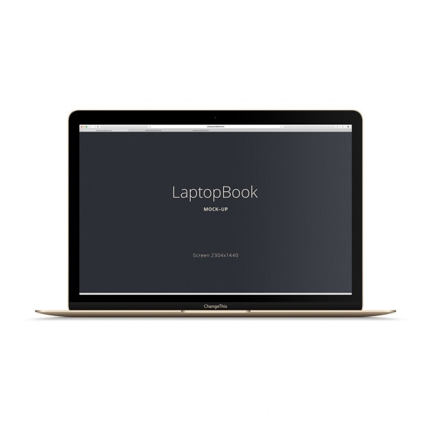 Free PSD laptop mock up design