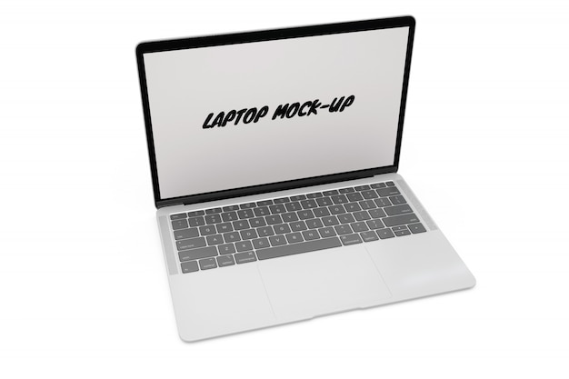 Free PSD laptop mock-up isolated