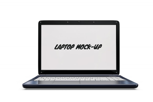 Laptop mock-up isolated