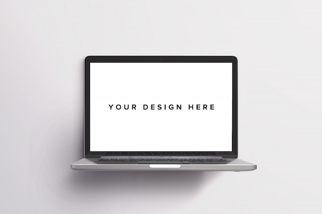 Laptop mockup on white