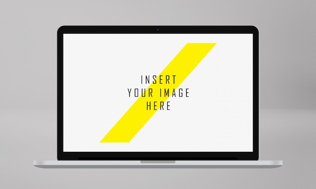 無料PSD ノートパソコンの画面をモックアップ