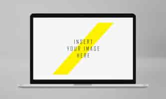 Free PSD laptop screen mock up