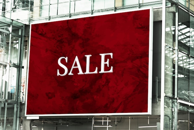 Large-scale rectangular billboard mockup in PSD Templates