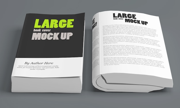 Large softcover book mockups