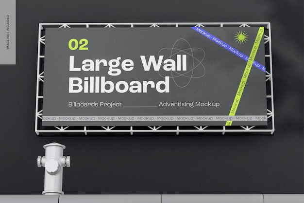 Large Wall Billboard Mockup Free PSD Download