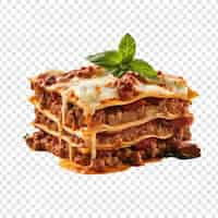 Free PSD lasagna isolated on transparent background