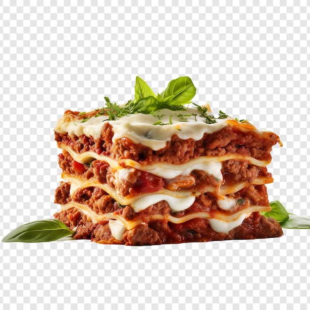 Free PSD lasagna isolated on transparent background