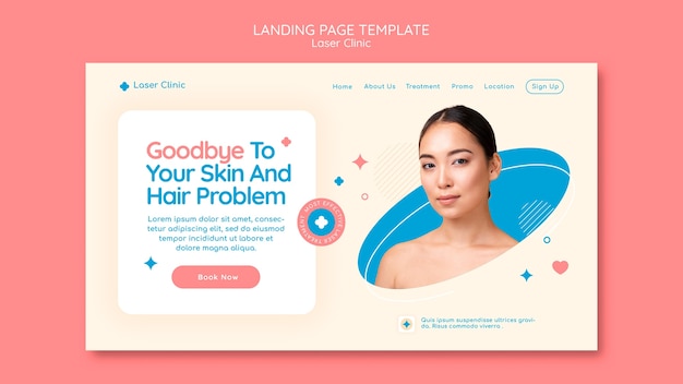 Free PSD laser clinic template design