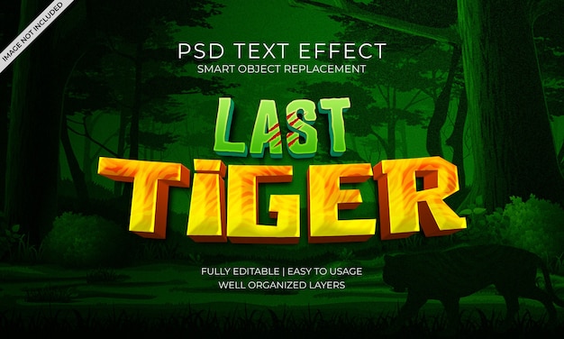 Last tiger text effect template