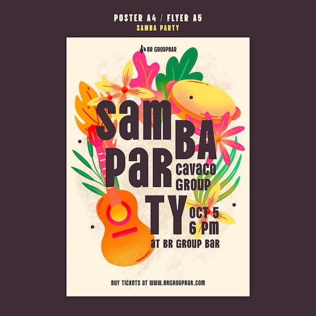 Free PSD latino party template design