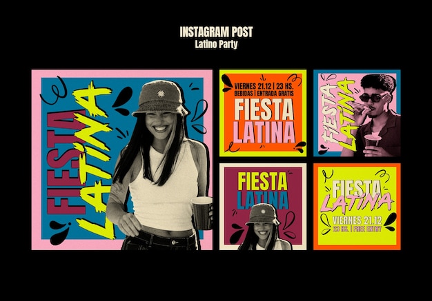 Latino party template design