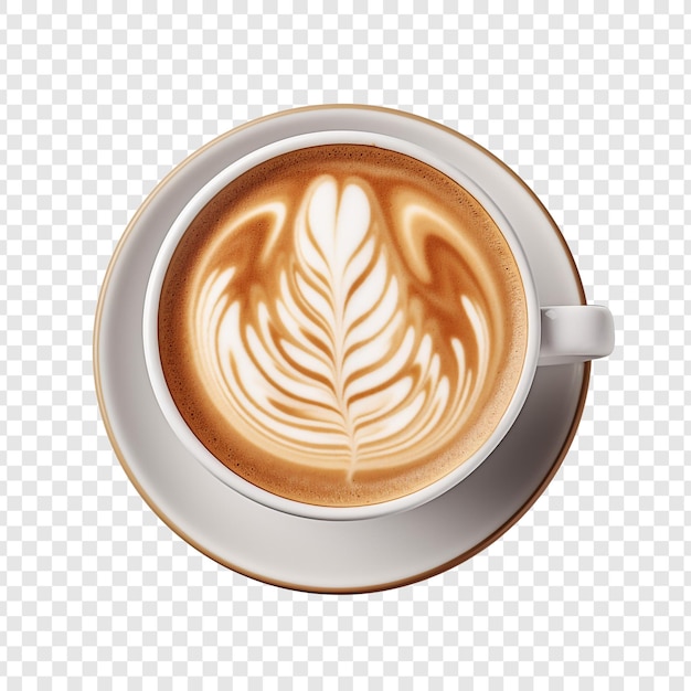 Latte isolated on transparent background