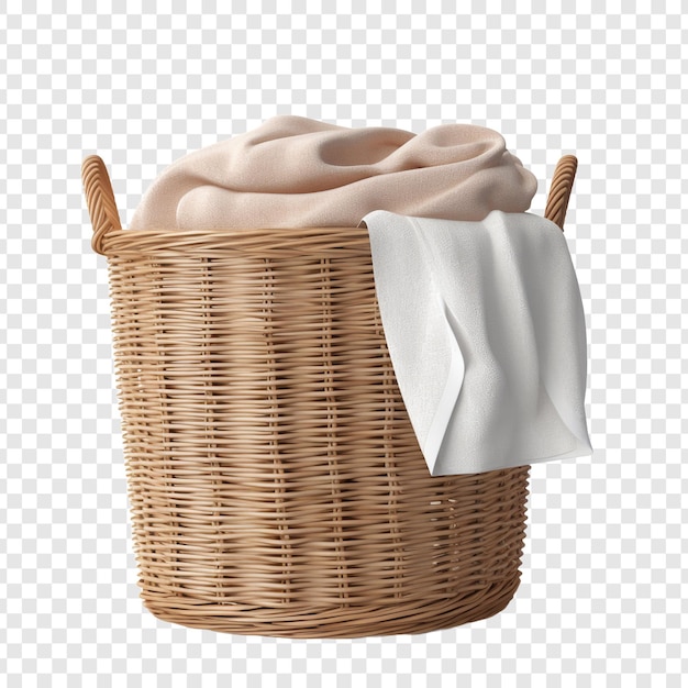 Free PSD laundry basket isolated on transparent background