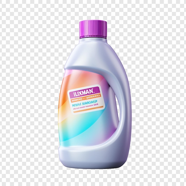 Free PSD laundry detergent bottle isolated on transparent background