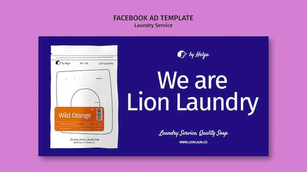 Free PSD laundry service template design