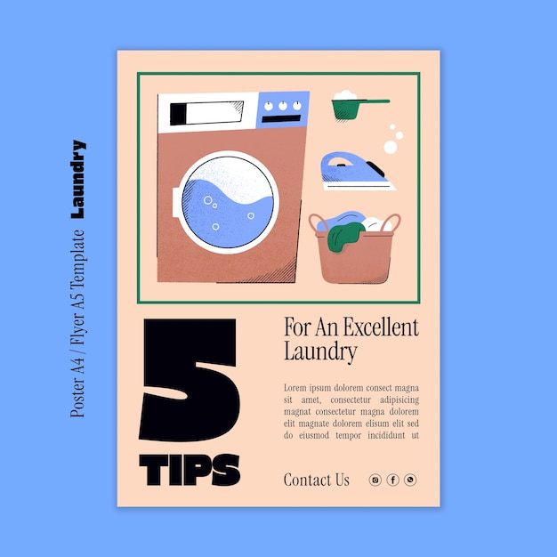 無料PSD ランドリーサービスのテンプレートの設計