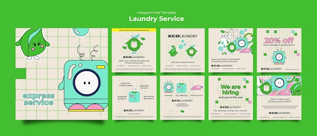 Free PSD laundry service template design