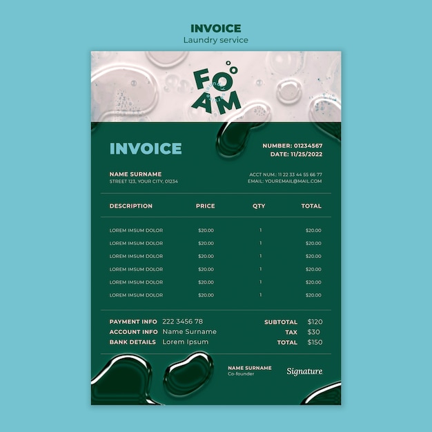 Laundry service template design