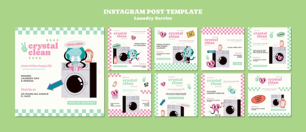 無料PSD ランドリーサービスのテンプレートの設計