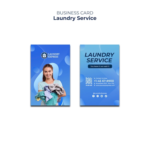 Free PSD laundry service template design