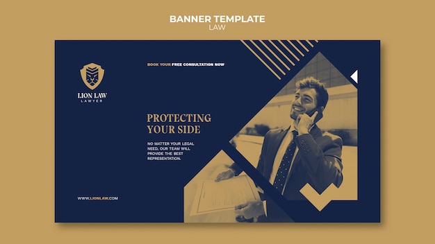 Free PSD law banner design template