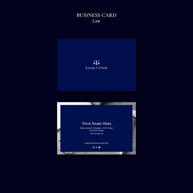 Law business card design template