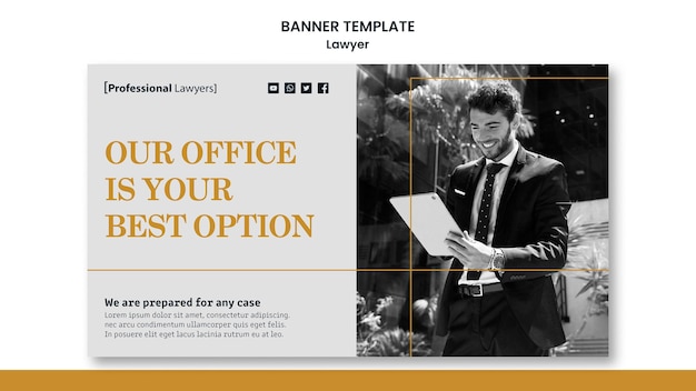 Free PSD law firm banner template