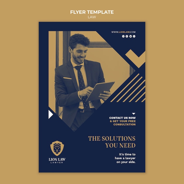 Free PSD law flyer design template