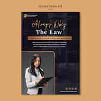 Free PSD law poster design template