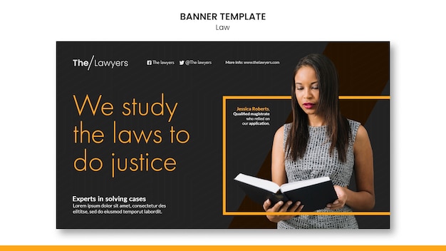 Law template banner design