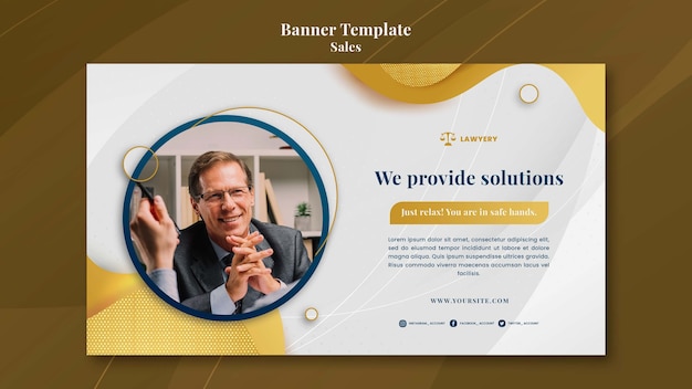 Free PSD law template banner design