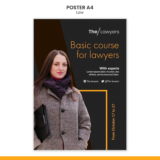 Law template poster design