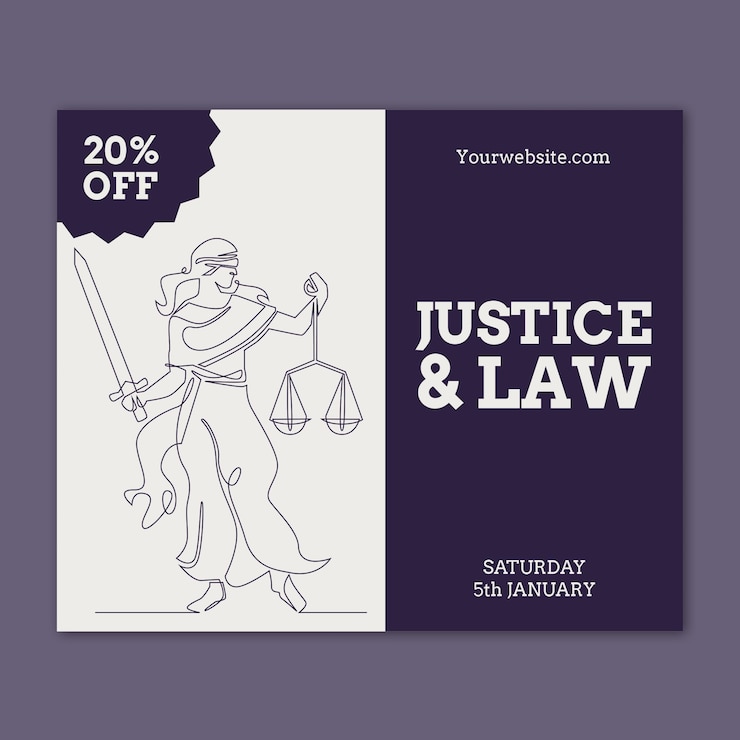 Free PSD lawyer banner template design