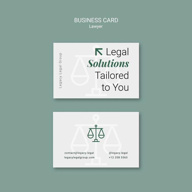 Lawyer business card template design