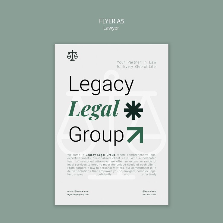 Free PSD lawyer flyer template design