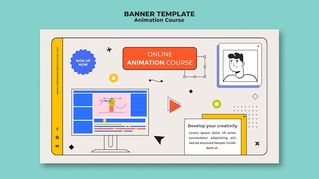 Learn animation banner template