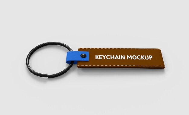 Download Premium PSD | Rectangular plastic keychain mockup