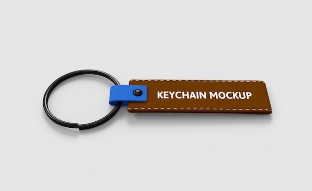 Download Premium PSD | Rectangular plastic keychain mockup