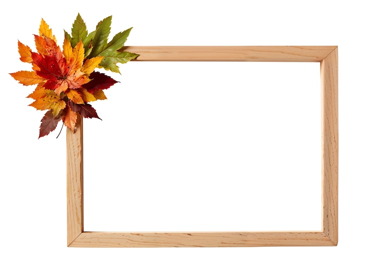Free PSD leaves frame isolated