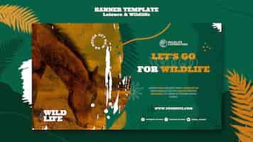 Бесплатный PSD Шаблон баннера для отдыха и дикой природы