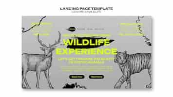 무료 PSD 레저 및 야생 동물 템플릿 디자인
