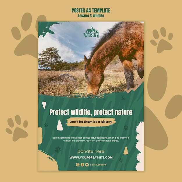 leisure and wildlife a4 poster template