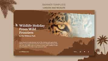 Free PSD leisure and wildlife banner design template