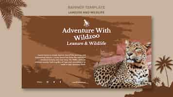 Free PSD leisure and wildlife banner design template