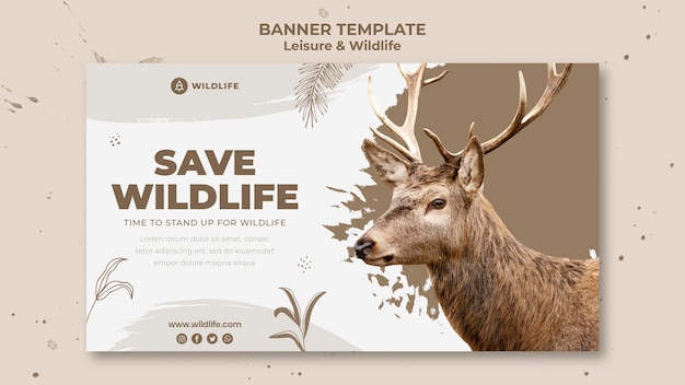 Modello di banner per il tempo libero e la fauna selvatica