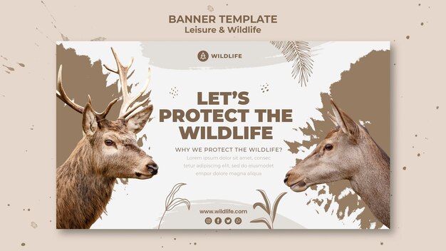 leisure and wildlife banner template