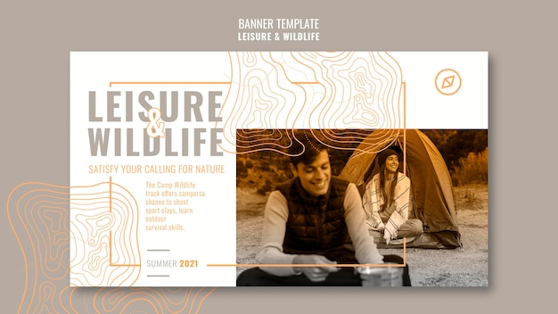 Leisure and wildlife banner template