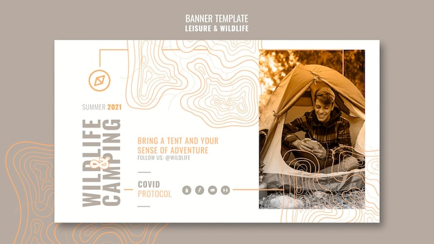 Leisure and wildlife banner template